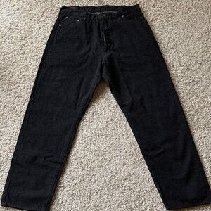 Men's Black Slim Straight Jeans